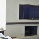 Screen Recessed in Sandstone Wall